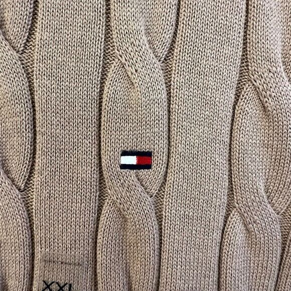 NWT XXL 100% cotton Tommy Hilfiger crewneck sweater cable knit - Picture 7 of 15